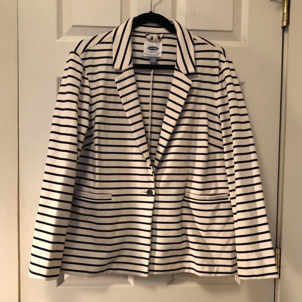 Old Navy Striped Stretch Blazer 2X Like New!